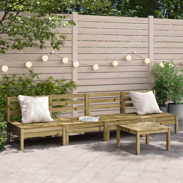 Imprägnierte Gartensofas Mach (armlehnenlos 4 Stk. Kiefer)