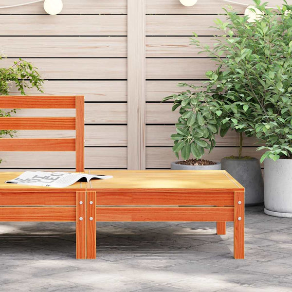 Wachsbrauner Gartenhocker Mach (Kiefer)