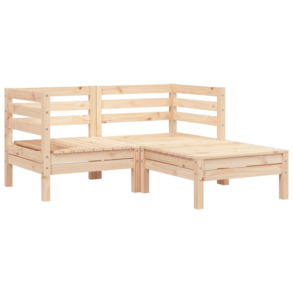Gartensofa mit Ottomane Mach (2-Sitzer, Kiefer)