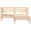 Gartensofa mit Ottomane Mach (2-Sitzer, Kiefer)