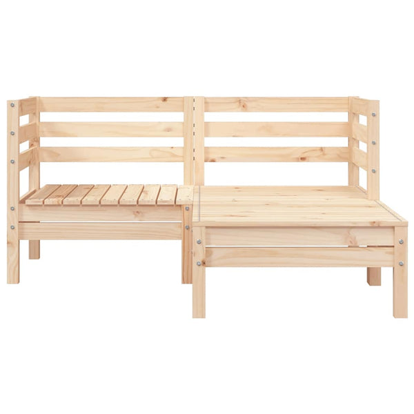Gartensofa mit Ottomane Mach (2-Sitzer, Kiefer)