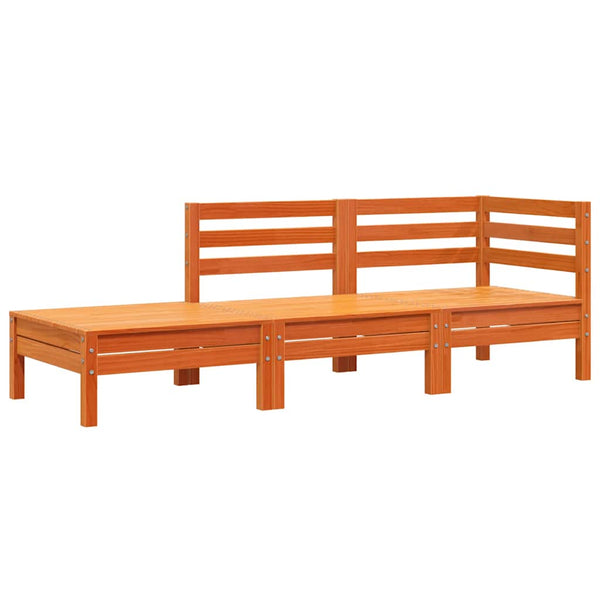 Gartencouch Mach (3-Sitzer, wachsbraun, Kiefer)