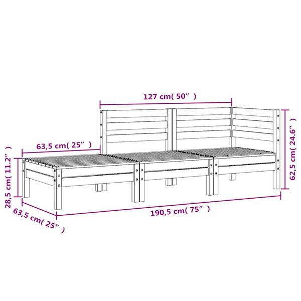 Gartencouch Mach (3-Sitzer, Douglasie)