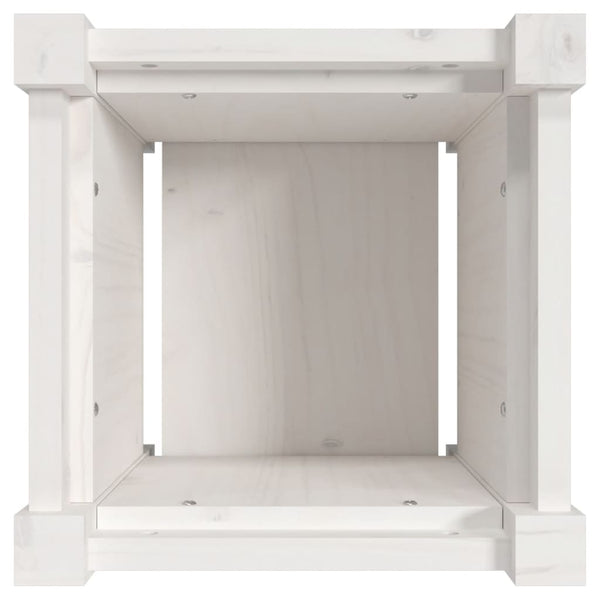 Weiße Blumenkästen Orna für den Außenbereich (2 Stk. Kiefer)
