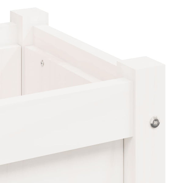 Weiße Blumenkästen Orna für den Außenbereich (2 Stk. Kiefer)