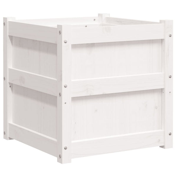 Weiße Blumenkästen für draußen Andrasi (2 Stück Kiefer)