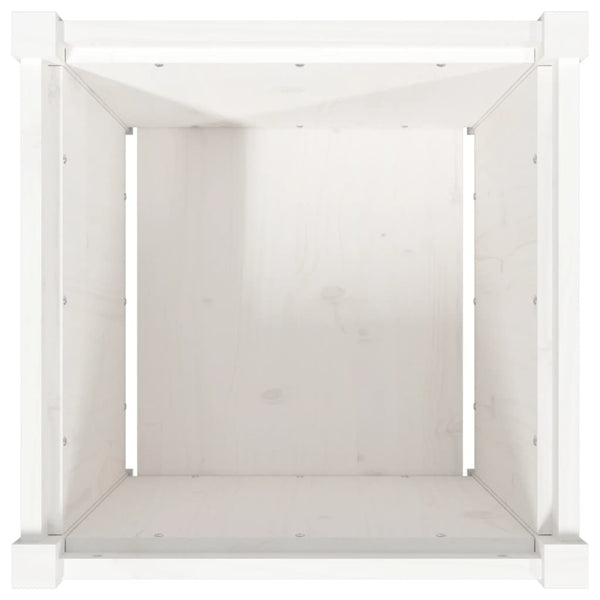 Weiße Blumenkästen für draußen Andrasi (2 Stück Kiefer)