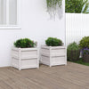 Weiße Blumenkästen für draußen Andrasi (2 Stück Kiefer)