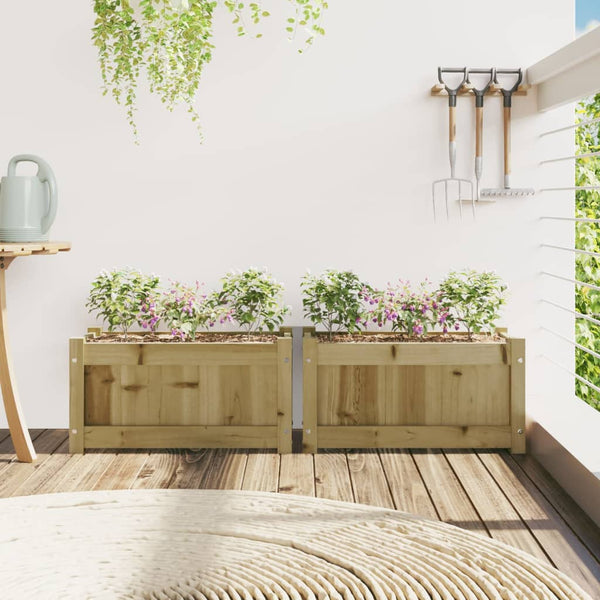 Imprägnierte Blumenkästen Carl (2 Stk. Kiefer)
