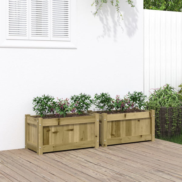Imprägnierte Blumenkästen Carl (2 Stk. Kiefer)
