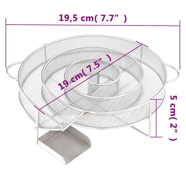 Ruostumaton teräs kylmäsavugeneraattori Sylvius 19,5cm