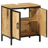 Badezimmer-Waschtischunterschrank Eunica 55x35x60cm (Mangoholz und Eisen)