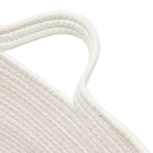 Pyykkikori Sistems Ø60x36cm valkoinen ja harmaa (puuvilla)