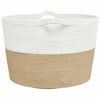 Wäschekorb Beige und Weiß Sistems Ø60x36cm (Baumwolle)