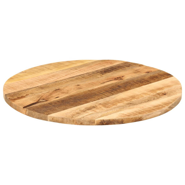 Tischplatte Cec Ø 80x1,5cm (rund, grobes Mangoholz)
