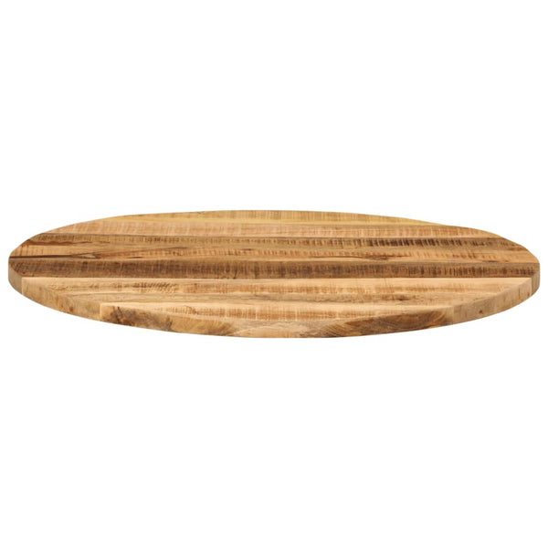 Tischplatte Cec Ø 80x1,5cm (rund, grobes Mangoholz)