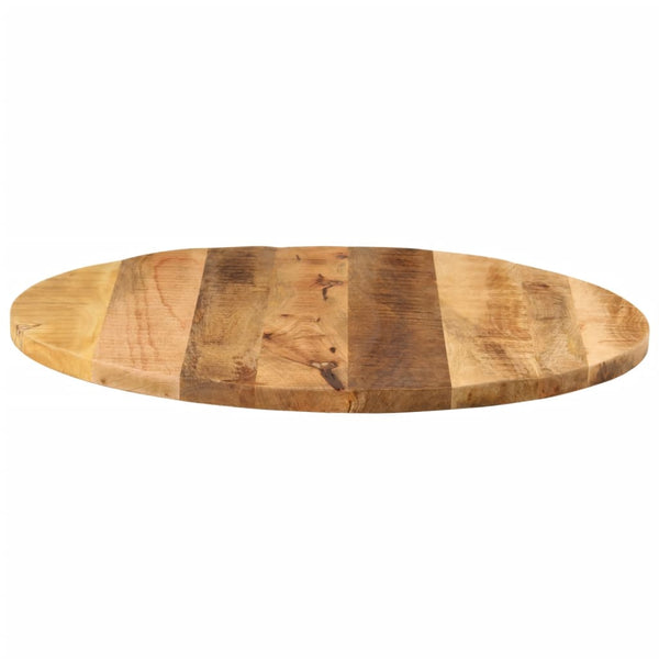 Tischplatte Cec Ø 80x1,5cm (rund, grobes Mangoholz)