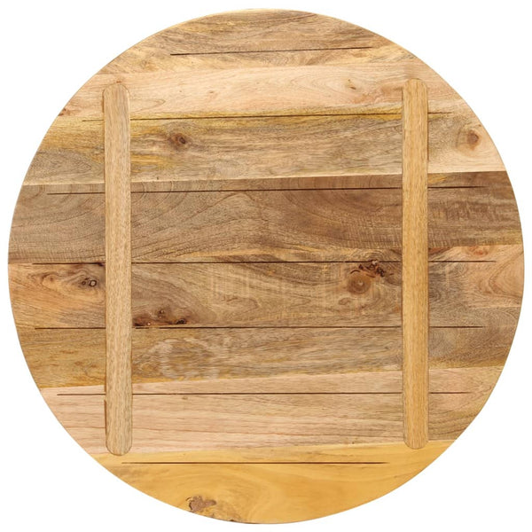 Tischplatte Cec Ø 80x1,5cm (rund, grobes Mangoholz)