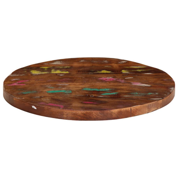 Tischplatte Cec Ø 60x3,8cm (rund recyceltes Massivholz)