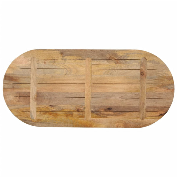 Pöytälevy Alustria 140x60x3,8cm (ovaali mangopuu)