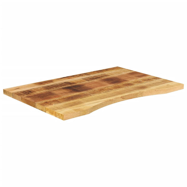 Tischplatte mit Bogen Ocsi 100x60x2,5cm (Mangoholz grob)