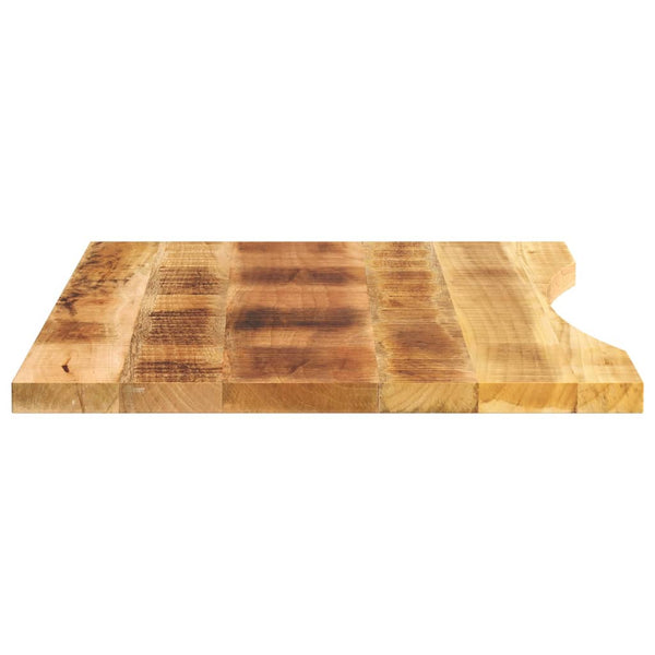 Tischplatte mit Bogen Ocsi 100x60x2,5cm (Mangoholz grob)