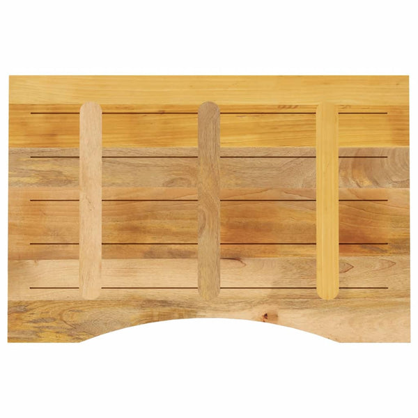 Tischplatte mit Bogen Ocsi 100x60x2,5cm (Mangoholz grob)