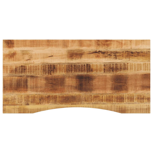 Tischplatte geschwungen Shawn 140x60x2,5cm (Mangoholz grob)