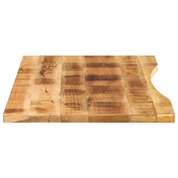 Tischplatte geschwungen Shawn 140x60x2,5cm (Mangoholz grob)