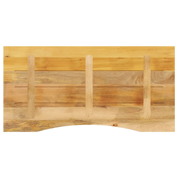 Tischplatte geschwungen Shawn 140x60x2,5cm (Mangoholz grob)