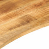 Tischplatte geschwungen Shawn 140x60x2,5cm (Mangoholz grob)