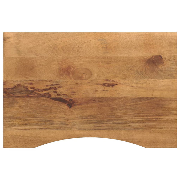 Tischplatte mit Bogen Erzsebet 100x50x2,5cm (raues Mangoholz)