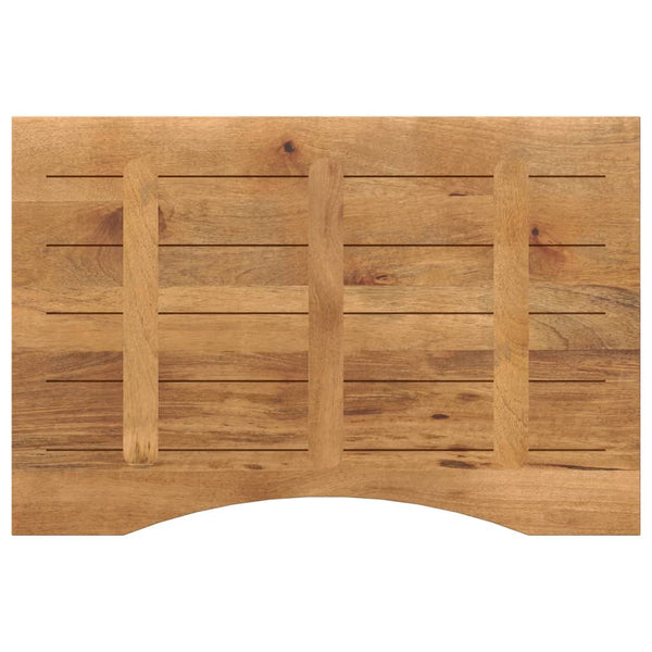 Tischplatte mit Bogen Erzsebet 100x50x2,5cm (raues Mangoholz)