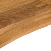Tischplatte mit Bogen Erzsebet 100x50x2,5cm (raues Mangoholz)
