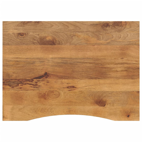 Tischplatte mit Bogen Capra 100x80x2,5cm (Mangoholz grob)