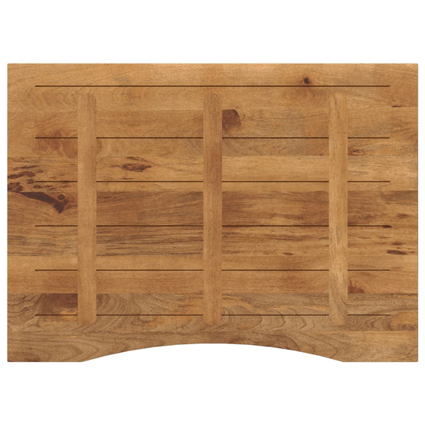 Tischplatte mit Bogen Capra 100x80x2,5cm (Mangoholz grob)