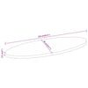 Tischplatte Agespina 110x40x2,5cm (oval Mangoholz)