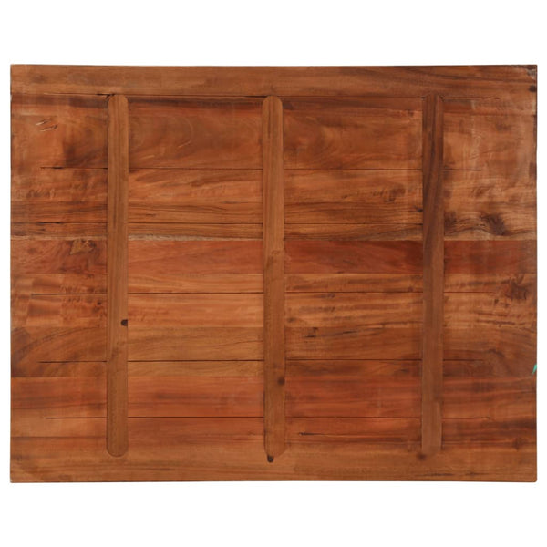 Tischplatte BxTxH 90x80x2,5cm (rechteckig Recycling-Massivholz)