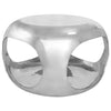 Silberner Couchtisch Stefana 50x50x30cm (Aluminium)