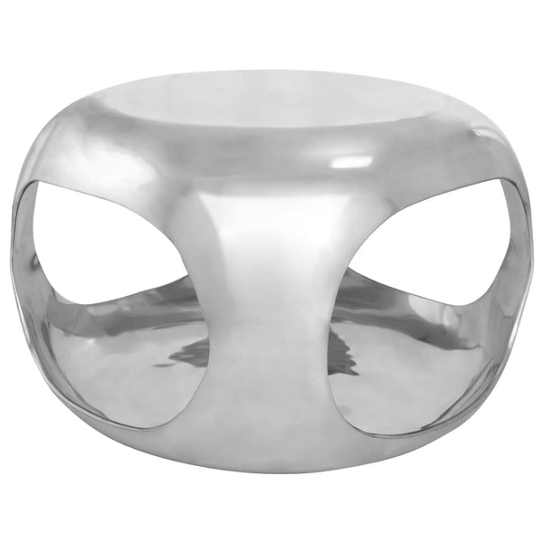 Silberner Couchtisch Stefana 50x50x30cm (Aluminium)