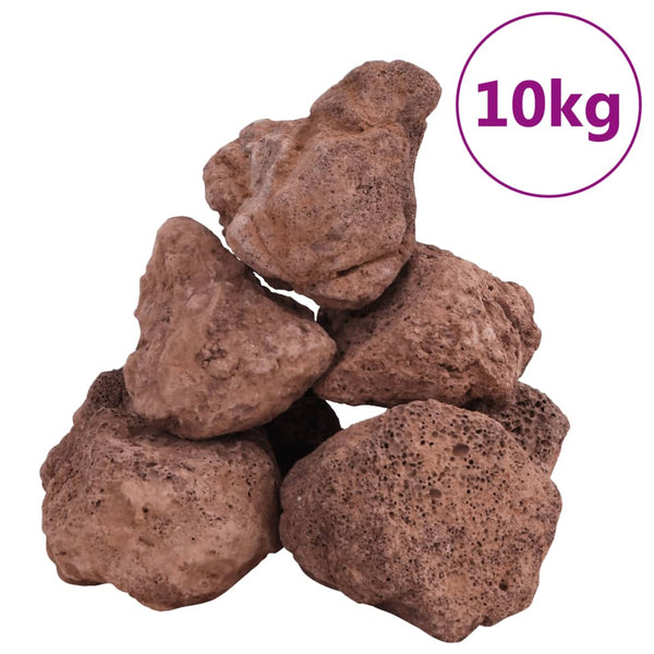 Rotes Lavagestein Vanelusa 10-30 cm (10 kg)