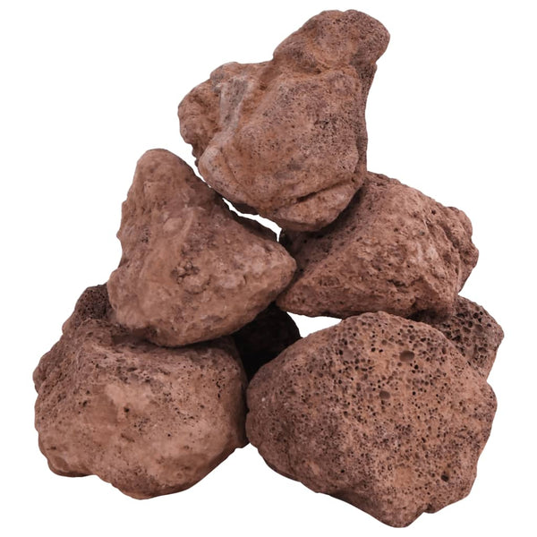 Rotes Lavagestein Vanelusa 10-30 cm (10 kg)