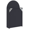 Grauer Badezimmerspiegelschrank mit LED-Beleuchtung, Bogen, BxTxH 42x13x70cm