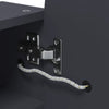 Grauer Badezimmerspiegelschrank mit LED-Beleuchtung, Bogen, BxTxH 42x13x70cm