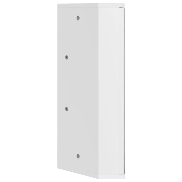Weißer Bad-Eckspiegelschrank Ladiszlau 30x24x60cm
