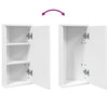Weißer Bad-Eckspiegelschrank Ladiszlau 30x24x60cm
