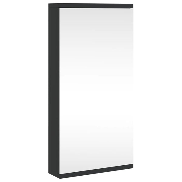 Schwarzer Badezimmer-Eckspiegelschrank Ladiszlau 30x24x60cm