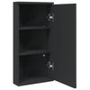 Schwarzer Badezimmer-Eckspiegelschrank Ladiszlau 30x24x60cm