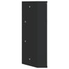 Schwarzer Badezimmer-Eckspiegelschrank Ladiszlau 30x24x60cm