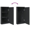 Schwarzer Badezimmer-Eckspiegelschrank Ladiszlau 30x24x60cm